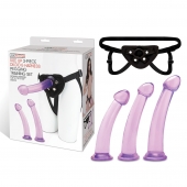 Тренировочный набор с тремя насадками Pegging Training Set - Lux Fetish - купить с доставкой в Новом Уренгое