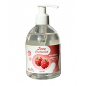 Лубрикант на водной основе Love Protection Raspberry с ароматом малины - 300 мл. - Lola Games - купить с доставкой в Новом Уренгое
