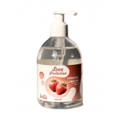 Лубрикант на водной снове Love Protection Strawberry с ароматом клубники - 300 мл. - Lola Games - купить с доставкой в Новом Уренгое