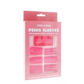 Набор из 7 розовых насадок на пенис ONE-A-DAY PENIS SLEEVES PINK - Seven Creations - в Новом Уренгое купить с доставкой