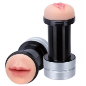 Двусторонний мастурбатор REALSTUFF 2 IN 1 HUMMER MOUTH   VAGINA - ротик и вагина - Dream Toys - в Новом Уренгое купить с доставкой