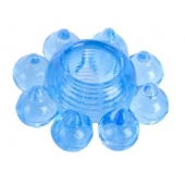 Голубая гелевая насадка-цветок - Toyfa Basic - в Новом Уренгое купить с доставкой
