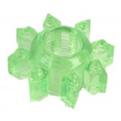 Зеленое эрекционное кольцо-звезда - Toyfa Basic - в Новом Уренгое купить с доставкой