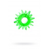 Зеленое эрекционное кольцо-солнце - Toyfa Basic - в Новом Уренгое купить с доставкой