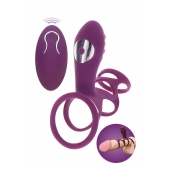Фиолетовая эрекционная вибронасадка Halo Halo C-Ring Sleeve - Toy Joy - в Новом Уренгое купить с доставкой