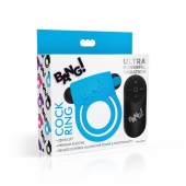Голубое эрекционное виброкольцо 28X Remote Control Vibrating Cock Ring   Bullet - XR Brands - в Новом Уренгое купить с доставкой