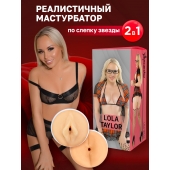 Двусторонний мастурбатор Lola Taylor - 22 см. - ФлешНаш - в Новом Уренгое купить с доставкой