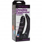 Черная насадка-фаллоимитатор для двойной стимуляции Double Penetrator - 16 см. - Doc Johnson - купить с доставкой в Новом Уренгое