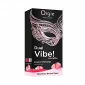Съедобный жидкий вибратор Dual Vibe! со вкусом клубничного джина с тоником - 15 мл. - ORGIE - купить с доставкой в Новом Уренгое