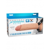 Полый страпон на ремнях 8’’ Hollow Silicone Strap-on - Pipedream - купить с доставкой в Новом Уренгое