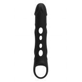 Черная насадка-удлинитель Vibrating Extender With Remote с вибрацией - Dream Toys - в Новом Уренгое купить с доставкой