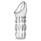 Прозрачная насадка на пенис Stretchy Studded Penis Sleeve Ring - Blush Novelties - в Новом Уренгое купить с доставкой