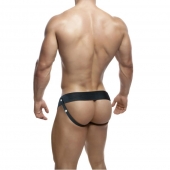Телесный фаллопротез на черных эластичных ремнях 7 Inch Hollow Strap On - 17 см. - Blush Novelties - купить с доставкой в Новом Уренгое