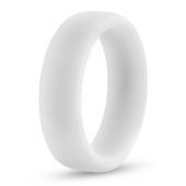 Белое люминесцентное эрекционное кольцо Silicone Glo Cock Ring - Blush Novelties - в Новом Уренгое купить с доставкой
