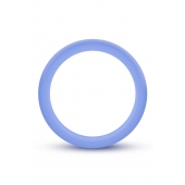 Голубое люминесцентное кольцо Silicone Glo Cock Ring - Blush Novelties - в Новом Уренгое купить с доставкой
