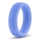 Голубое люминесцентное кольцо Silicone Glo Cock Ring - Blush Novelties - в Новом Уренгое купить с доставкой