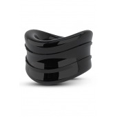 Черное эрекционное кольцо на мошонку Beef Ball Stretcher Snug - Blush Novelties - в Новом Уренгое купить с доставкой