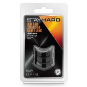 Черное эрекционное кольцо на мошонку Beef Ball Stretcher Snug X Long - Blush Novelties - в Новом Уренгое купить с доставкой