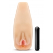 Мастурбатор-вагина с вибрацией Soft   Wet Natasha Realistic Beige Masturbator - Blush Novelties - в Новом Уренгое купить с доставкой