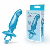 Голубая анальная пробка для массажа простаты Hither Silicone Prostate Plug - 14,3 см. - b-Vibe - в Новом Уренгое купить с доставкой