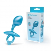 Голубая анальная пробка для массажа простаты Bulb Silicone Prostate Plug - 10,7 см. - b-Vibe - в Новом Уренгое купить с доставкой