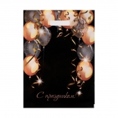 Пакет с вырубной ручкой и принтом в виде шариков (30х40 см) - Сима-Ленд - купить с доставкой в Новом Уренгое