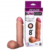 Фаллическая насадка для страпона UNICOCK 8  - 20 см. - LOVETOY (А-Полимер) - купить с доставкой в Новом Уренгое