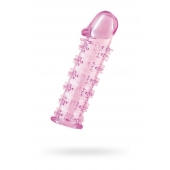 Розовая насадка на пенис с шипами - 12,5 см. - A-toys - в Новом Уренгое купить с доставкой