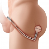 Кольцо на пенис с анальным стимулятором Stainless Steel Anal Hook   Cock Ring - BlueLine - в Новом Уренгое купить с доставкой
