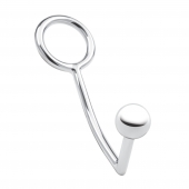Кольцо на пенис с анальным стимулятором Stainless Steel Anal Hook   Cock Ring - BlueLine - в Новом Уренгое купить с доставкой