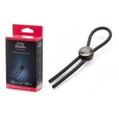 Тёмно-серое эрекционное кольцо с зажимом Again and Again Adjustable Cock Ring - Fifty Shades of Grey - в Новом Уренгое купить с доставкой