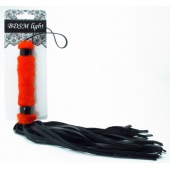 Нежная плеть с красным мехом BDSM Light - 43 см. - БДСМ Арсенал - купить с доставкой в Новом Уренгое