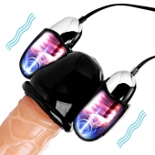 Черная стимулирующая насадка для головки полового члена Multi Speed Vibrating Penis Head Teaser - XR Brands - в Новом Уренгое купить с доставкой