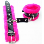 Оковы на ноги с розовым мехом BDSM Light - БДСМ Арсенал - купить с доставкой в Новом Уренгое