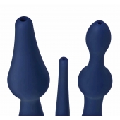 Набор из 3 универсальных насадок для анального душа Universal 3 Piece Silicone Enema Attachment Set - XR Brands - купить с доставкой в Новом Уренгое
