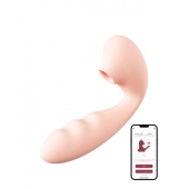 Нежно-розовый вибратор Tara с вакуумной стимуляцией и управлением через приложение - BeYourLover купить в Новом Уренгое с доставкой в Orgasmix.ru Нежно-розовый вибратор Tara с вакуумной стимуляцией и управлением через приложение - BeYourLover