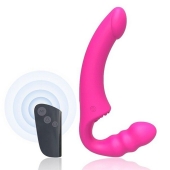 Розовый безремневой страпон Straples Strap-On Dildo - Erokay - купить с доставкой в Новом Уренгое