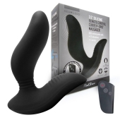 Черный вибромассажер простаты 3,5’’ Remote Control Curve P-spot Massager - 12 см. - Erokay - в Новом Уренгое купить с доставкой