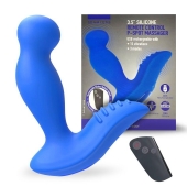 Синий вибромассажер простаты 3,5’’ Remote Control P-spot Massager - 12,5 см. - Erokay - в Новом Уренгое купить с доставкой