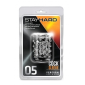 Прозрачная насадка с капельками STAY HARD COCK SLEEVE 05 CLEAR - Blush Novelties - в Новом Уренгое купить с доставкой