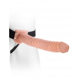 Фаллопротез телесного цвета Hollow Strap-On - 29 см. - Pipedream - купить с доставкой в Новом Уренгое