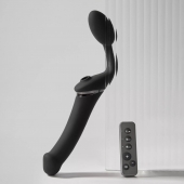 Черный безремневой вибрострапон Strap-On-Me Multi Orgasm Size XL - Strap-on-me - купить с доставкой в Новом Уренгое