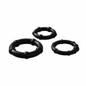 Набор из 3 черных эрекционных колец Babooom Ring Set - Adrien Lastic - в Новом Уренгое купить с доставкой