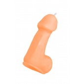 Оранжевая свеча в форме пениса - 47 гр. - Pecado - купить с доставкой в Новом Уренгое