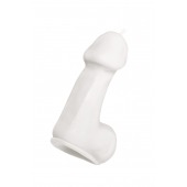 Белая свеча в форме пениса - 47 гр. - Pecado - купить с доставкой в Новом Уренгое