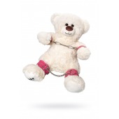 Бондажный набор: белый мишка с розовыми оковами и наручниками - Pecado - купить с доставкой в Новом Уренгое