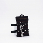 Черно-красные кожаные оковы - Crazy Handmade - купить с доставкой в Новом Уренгое