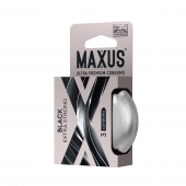Черные утолщенные презервативы MAXUS Extra Strong с железным кейсом - 3 шт. - Maxus - купить с доставкой в Новом Уренгое