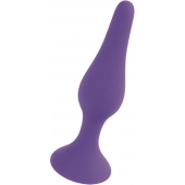 Фиолетовая анальная втулка Silcone Purple Plug Large - 12,5 см. - Boys of Toys в Новом Уренгое Фиолетовая анальная втулка Silcone Purple Plug Large - 12,5 см. - Boys of Toys