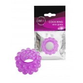 Лиловое эрекционное кольцо с 2 рядами стимулирующих шариков - Erowoman-Eroman - в Новом Уренгое купить с доставкой